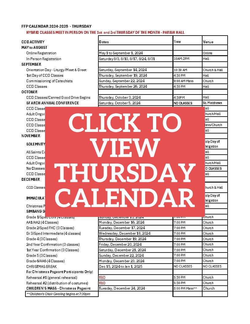 CCD Calendars