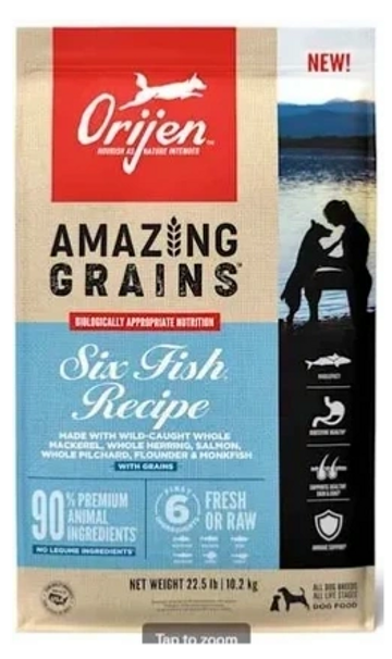 Orijen Six Fish Recipe - Livermore, CO - Marlos Golden Retrievers Orijen Six Fish Recipe - Livermore, CO - Marlos Golden Retrievers