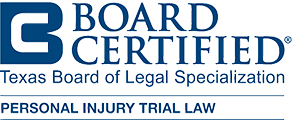 The logo for board certified texas board of legal specialization personal injury trial law
