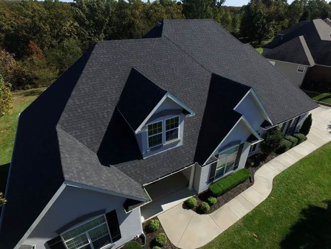 black shingles on beautiful fort wayne home
