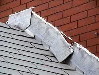 damaged roof flashing