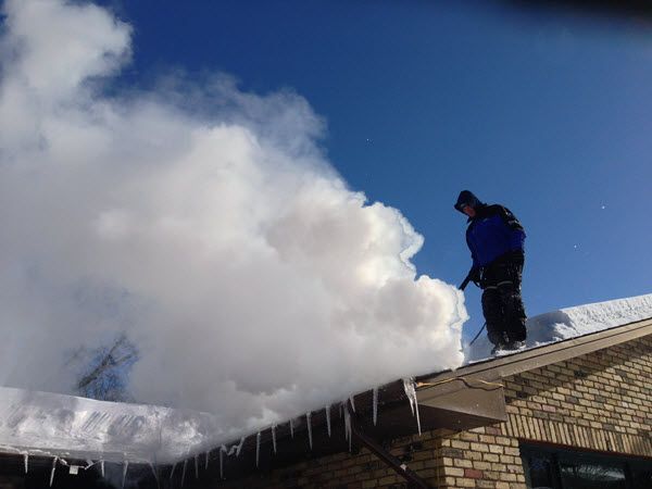 remove ice dam roof