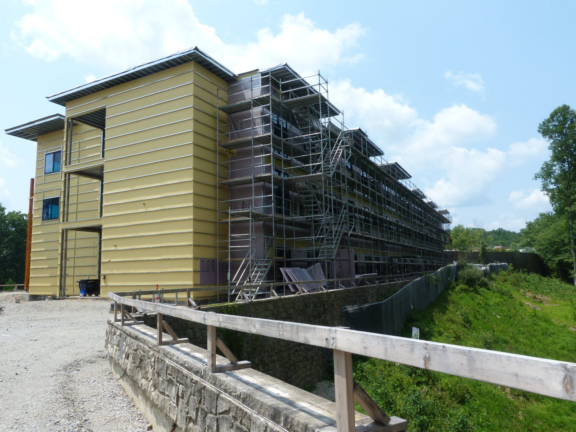 Lodge during construction