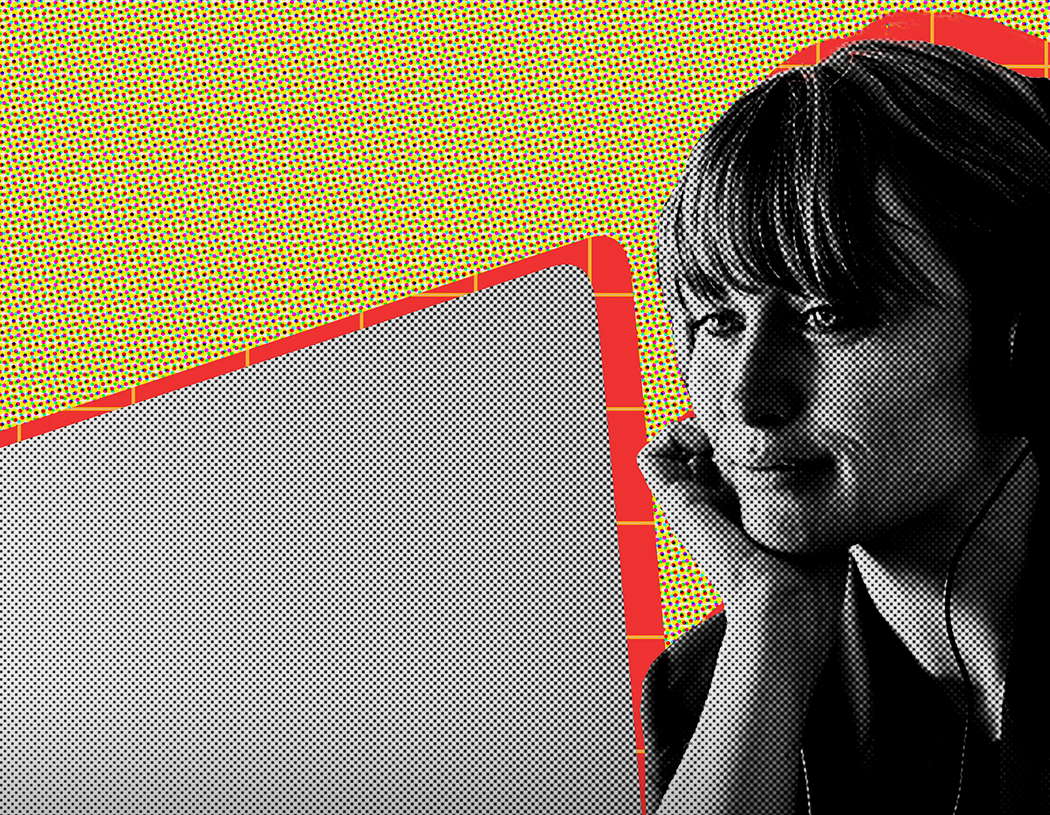 reteo picture of a womans face pop art style
