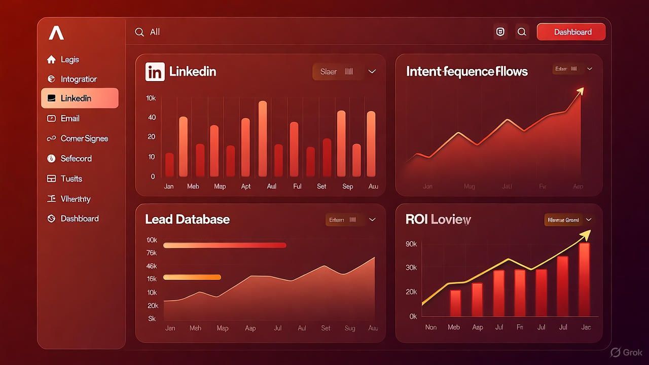 automated cold email lead generation dash board product image