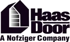 Haas Door logo with a house icon and the text “Haas Door, A Nofziger Company”