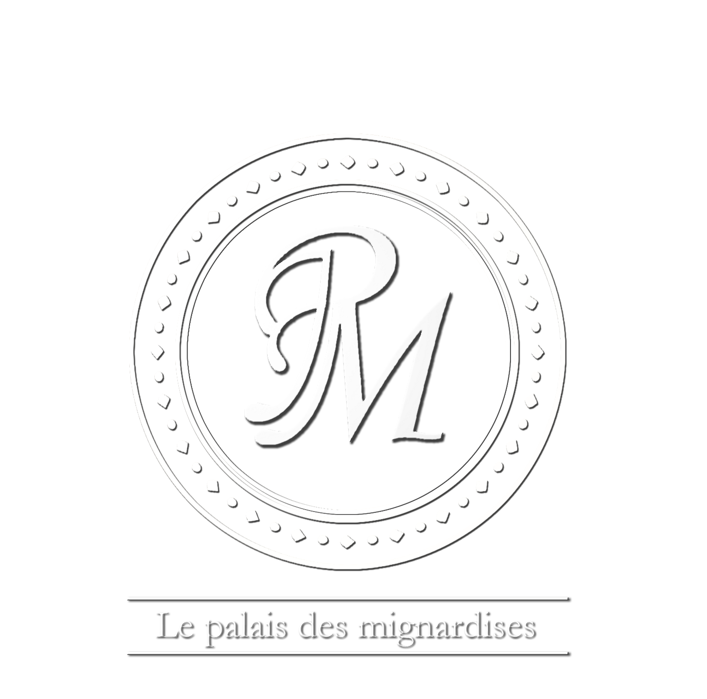 Entreprise Toitcalme Un dessin en noir et blanc d'une lettre r dans un cercle entouré de losanges.