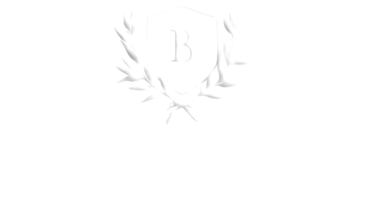 A white, minimalist logo featuring a capital letter