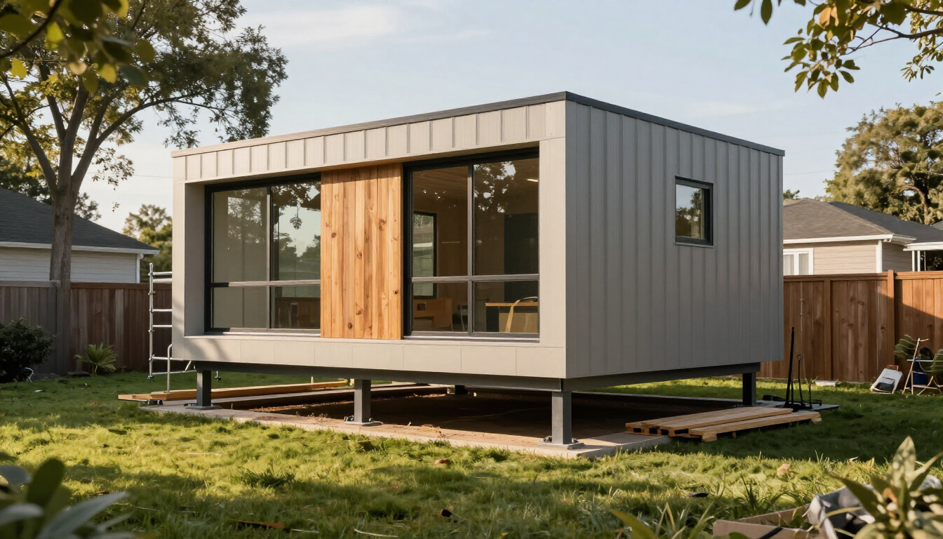 Modern ADU on elevated piers