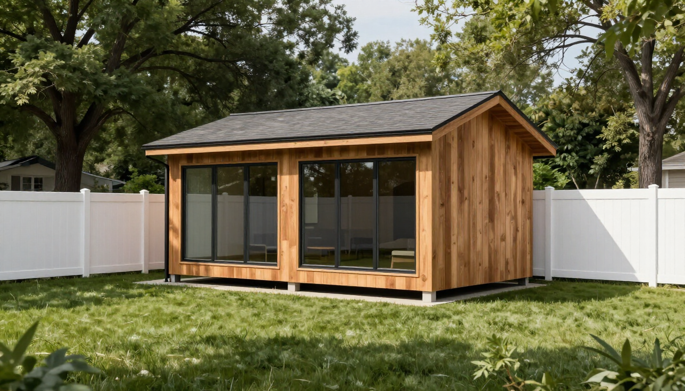 ADU Exterior in KC Backyard