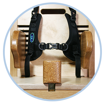 A close up of a harness for BEN