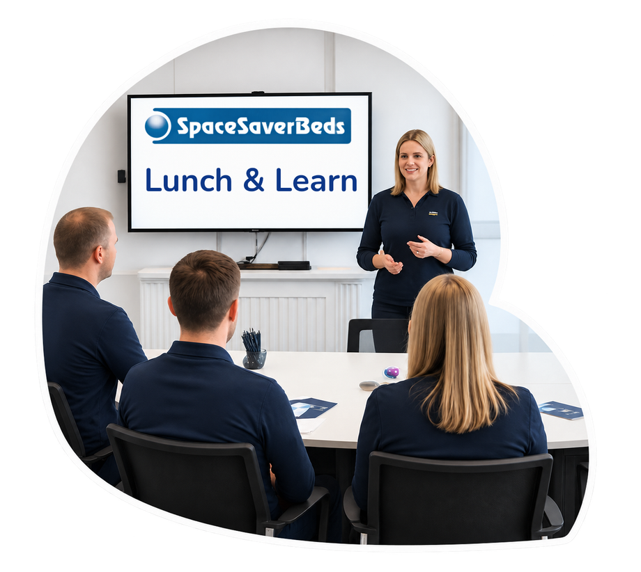 Presenter giving a lunch and learn session