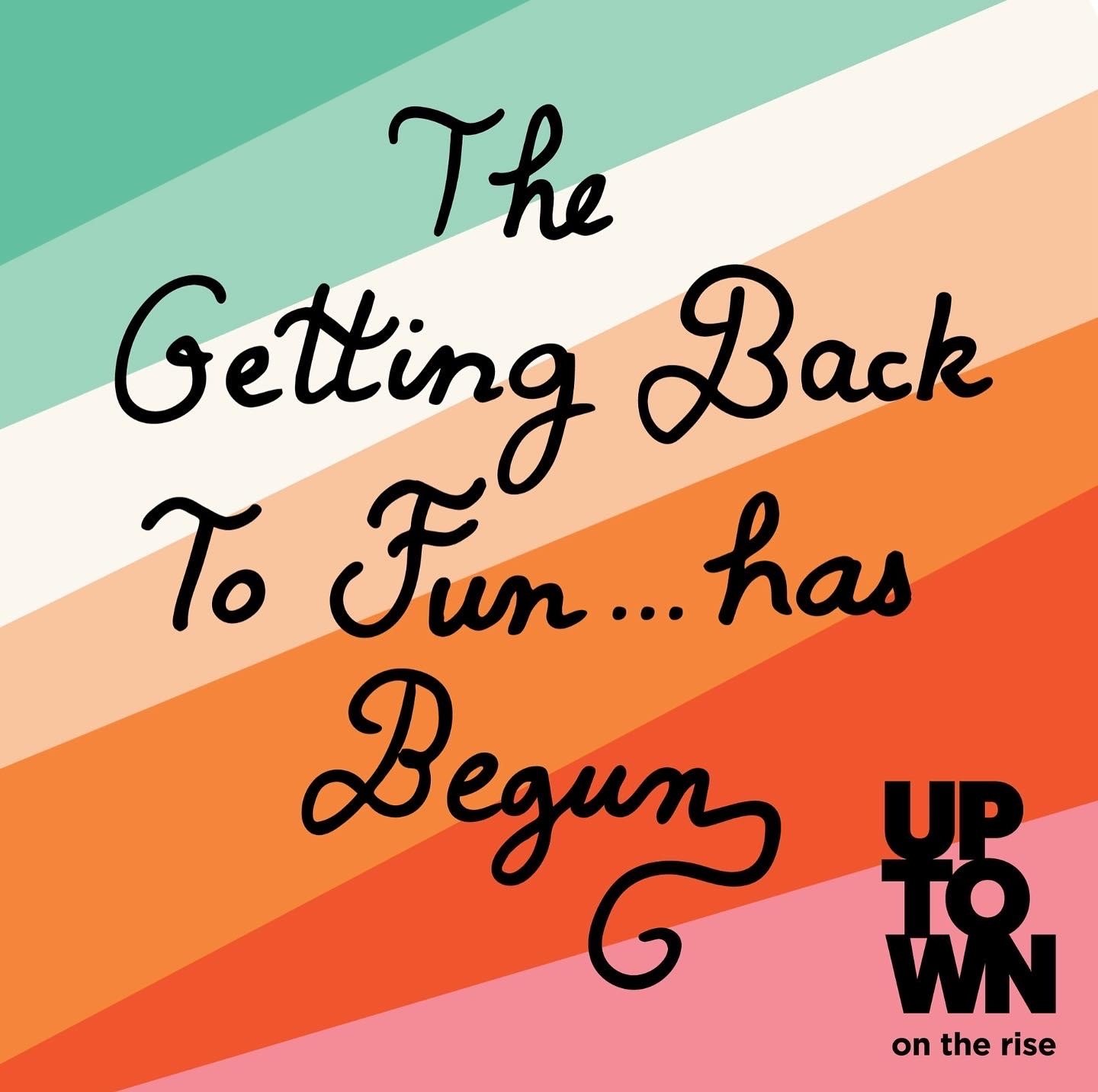 The getting back to fun... has begun!