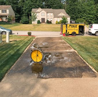Cruz Pressure Washing Yellow Trailer — Cincinnati, OH — Cruz Pressure Washing Cruz Pressure Washing Yellow Trailer — Cincinnati, OH — Cruz Pressure Washing
