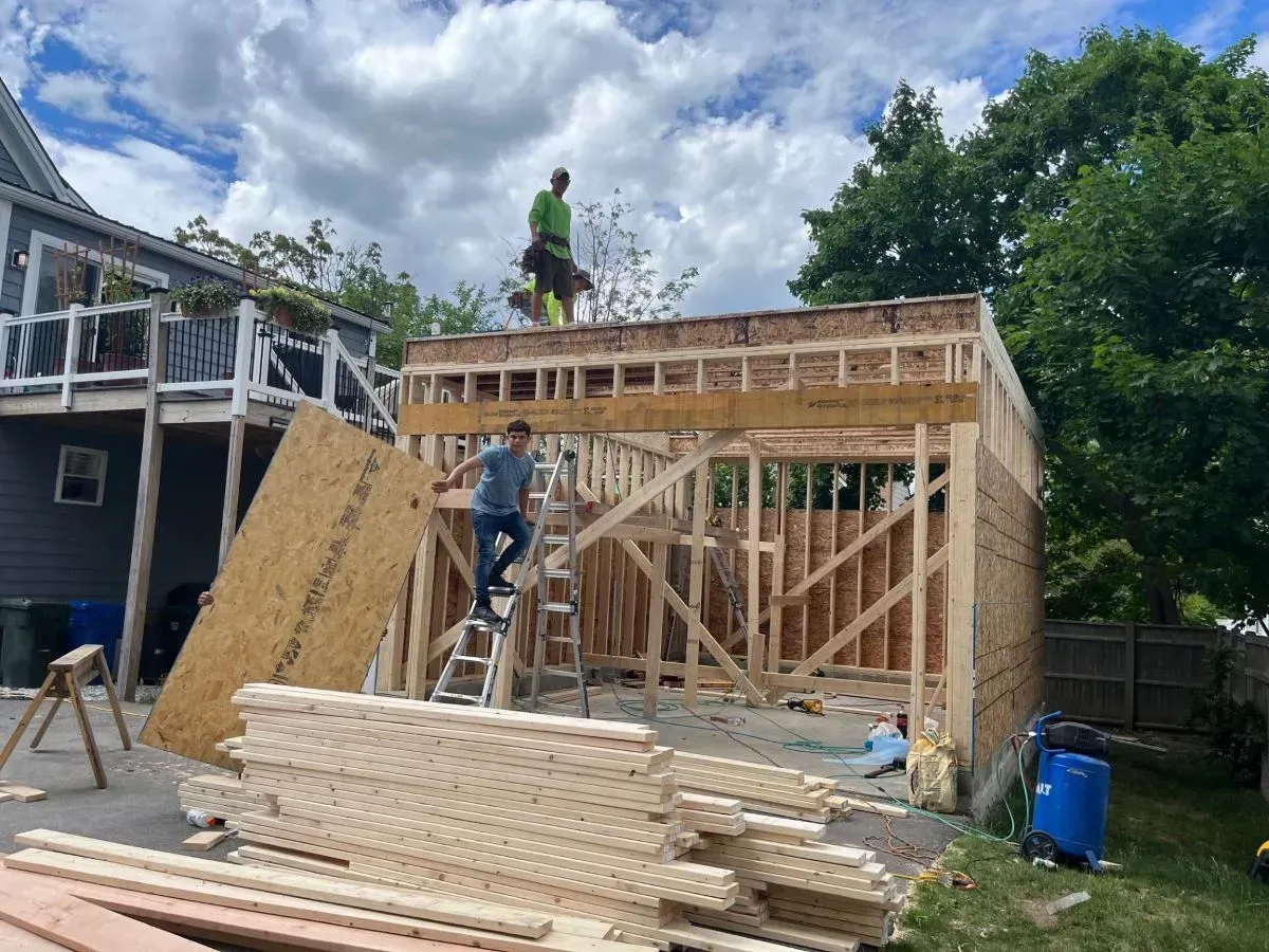 Building a new garage with 2 floors.