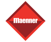 Red diamond logo with a white