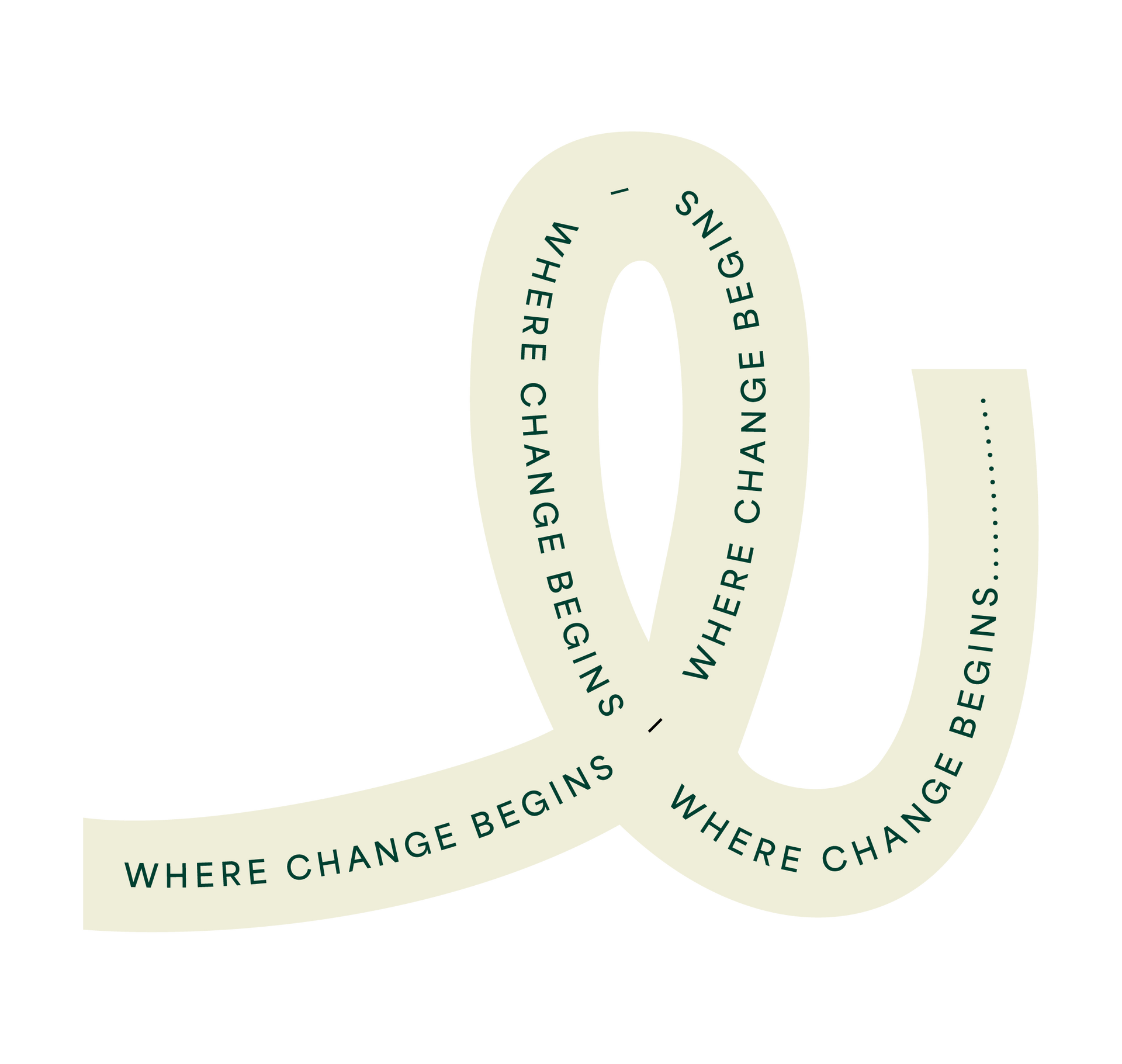 Loop-shaped text that reads
