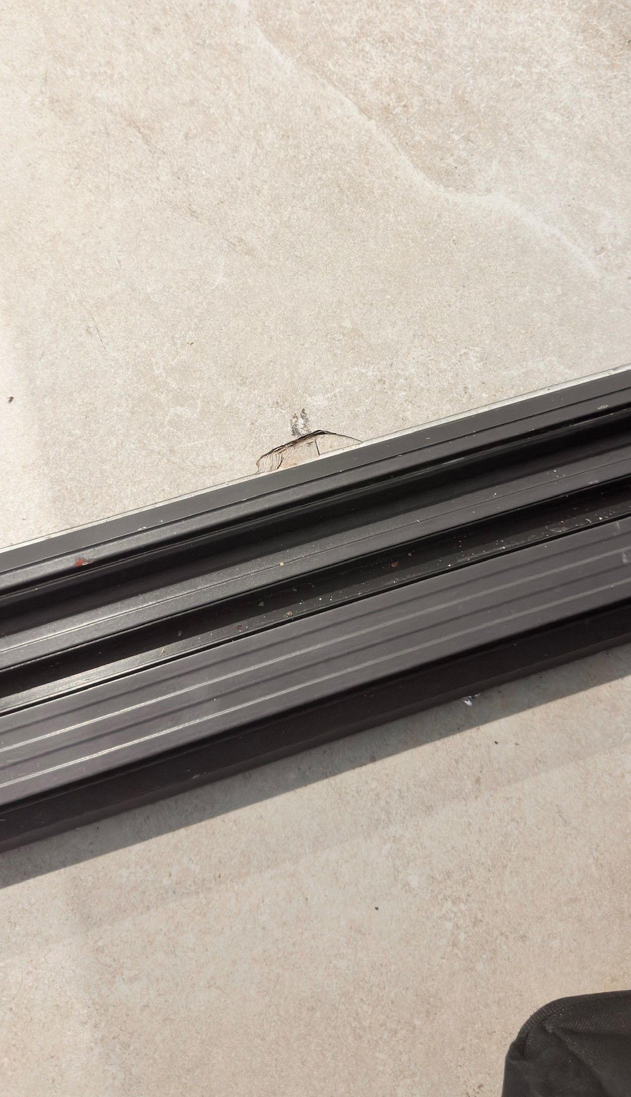 Tile surface repaired — before and after comparison