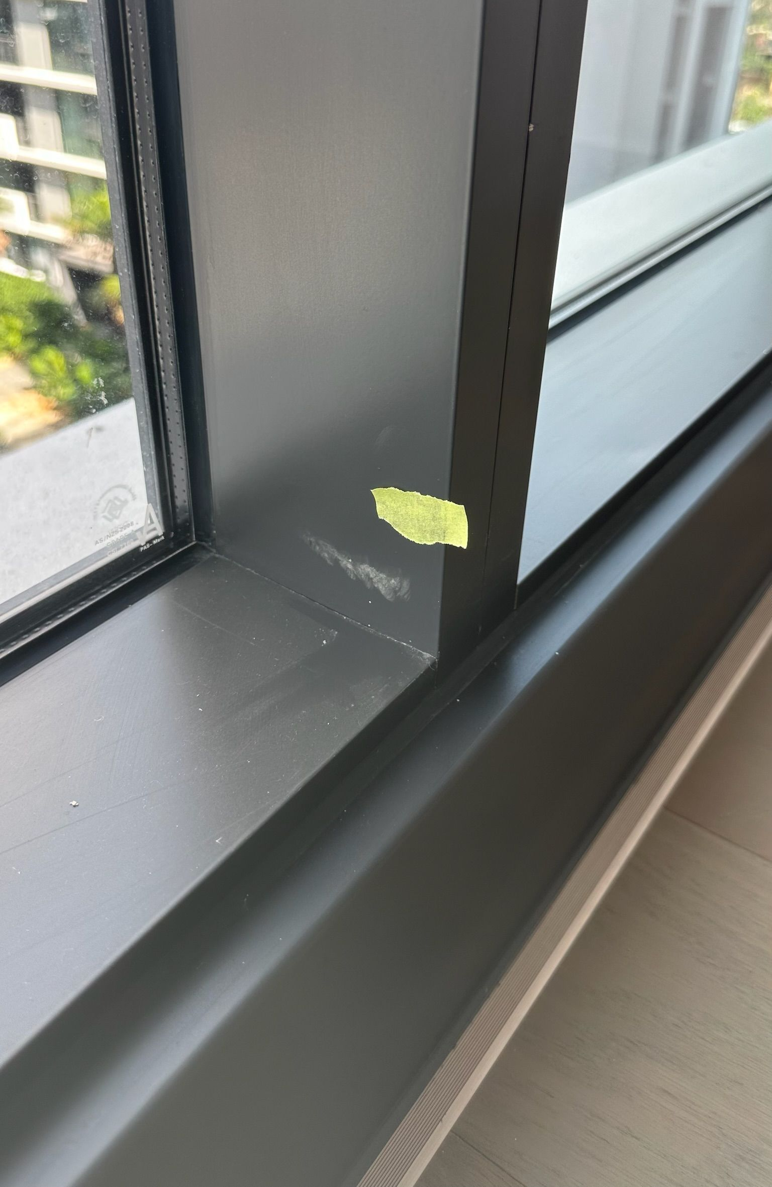 Metal repaired — before and after comparison