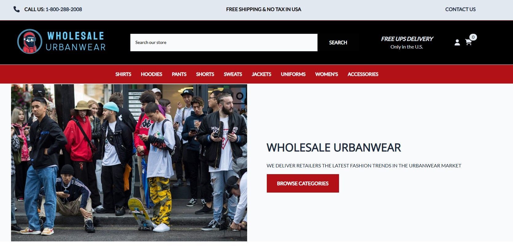 Wholesale Men's Urban Clothing