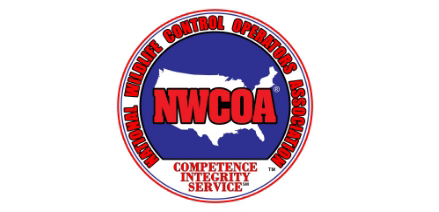 Logo of the National Wildlife Control Operators Association. It features the USA map, 