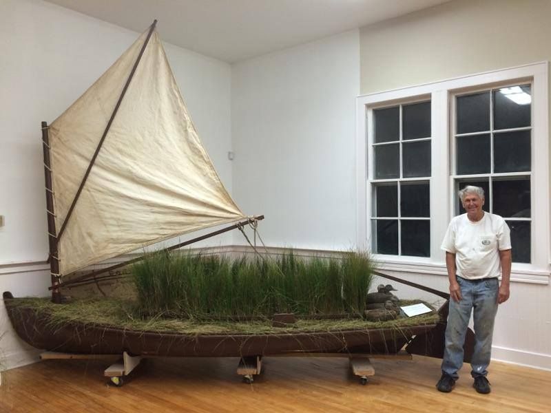 Grass Boat with Sail