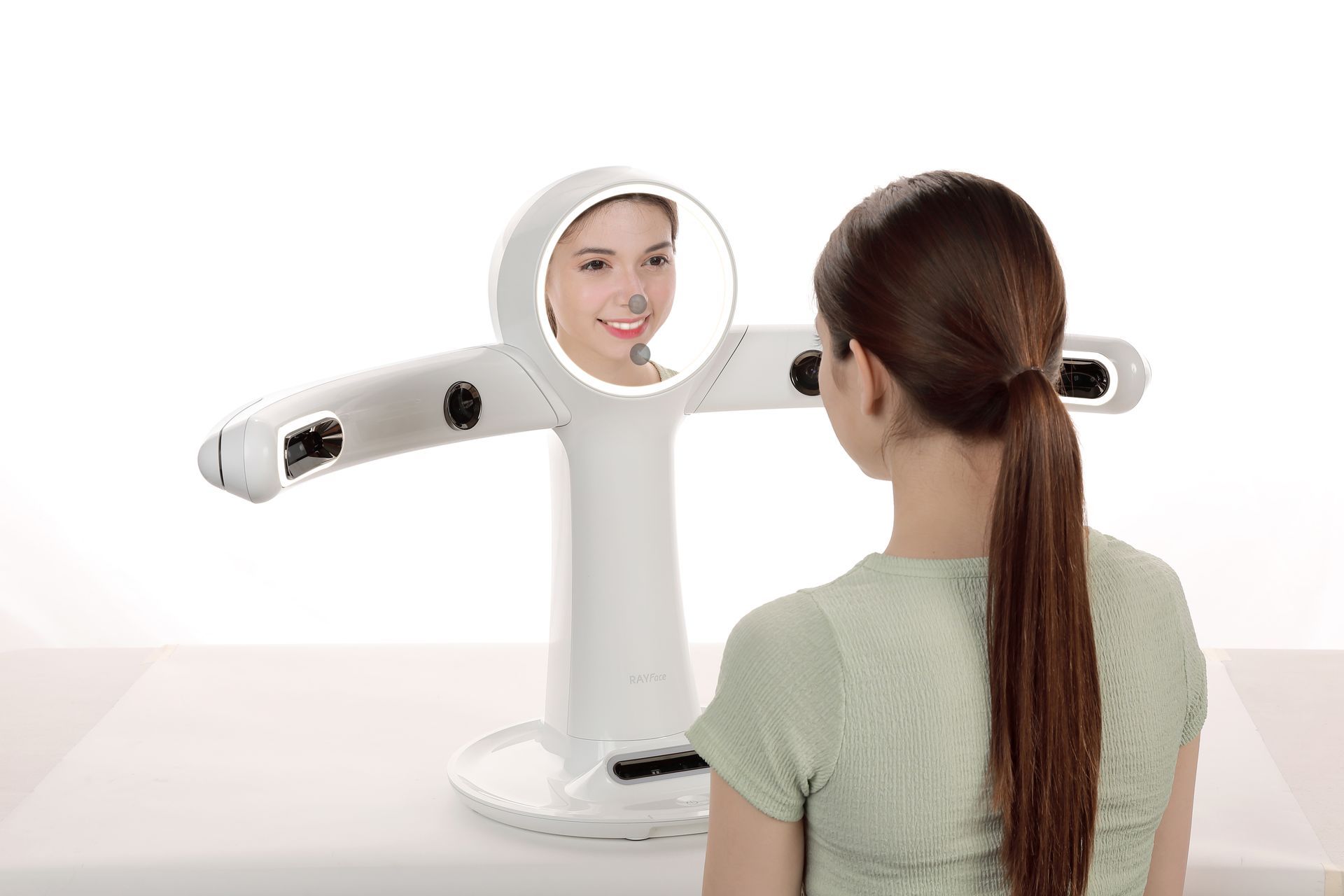 RAYFace 3D 臉部掃描系統的示意圖