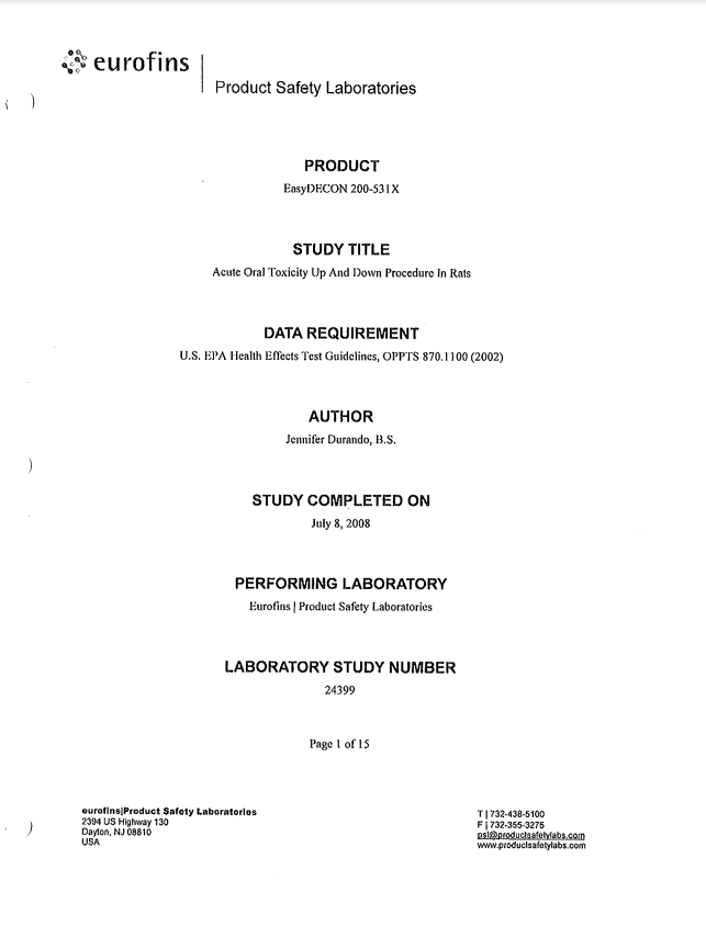 Acute Oral Toxicity Acute Oral Toxicity