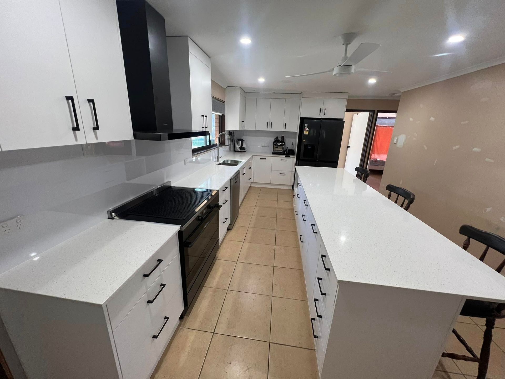 Modern Kitchen With White Cabinets, Countertops — Valley Cabinetmakers Pty Ltd In Biloela, QLD
