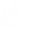 White outline of a city skyline.