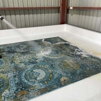 Immersion washing during Rug washing in Bendigo
