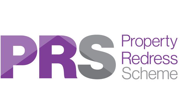 Logo for the Property Redress Scheme, featuring the letters