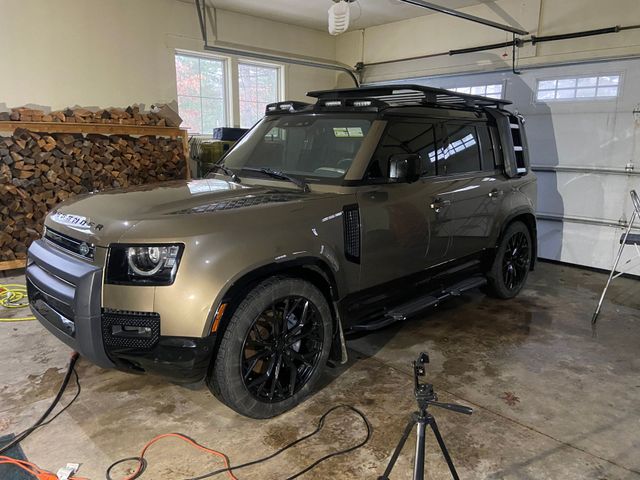 Fully detailed vehicle in a residential driveway