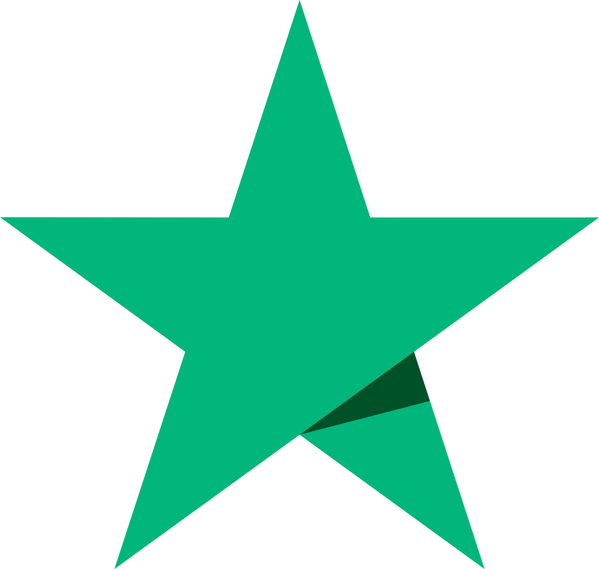 Stella verde a cinque punte con una sezione piegata di colore verde scuro, che probabilmente rappresenta un distintivo o un'icona.