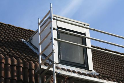 newly installed glass window in the roof