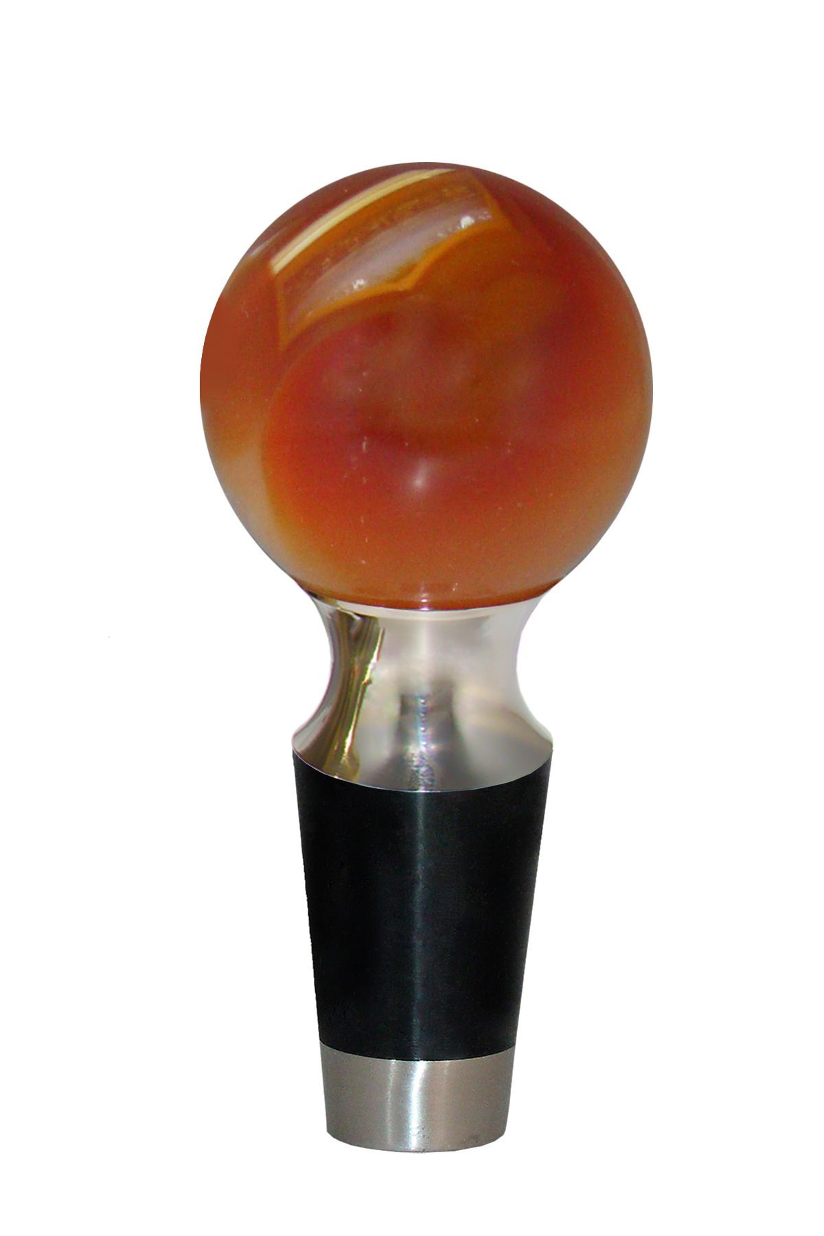 Photo of Gemstone Hardware Wine Stopper with Carnelian Stone