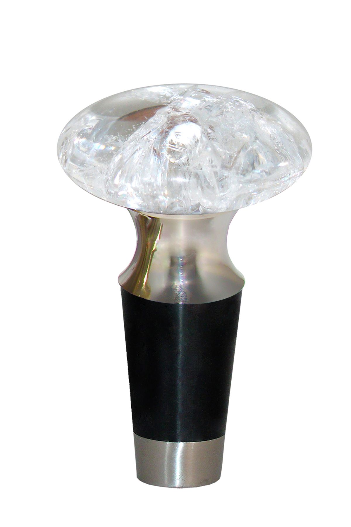 Photo of Gemstone Hardware Wine Stopper with Crystal Quartz Disk
