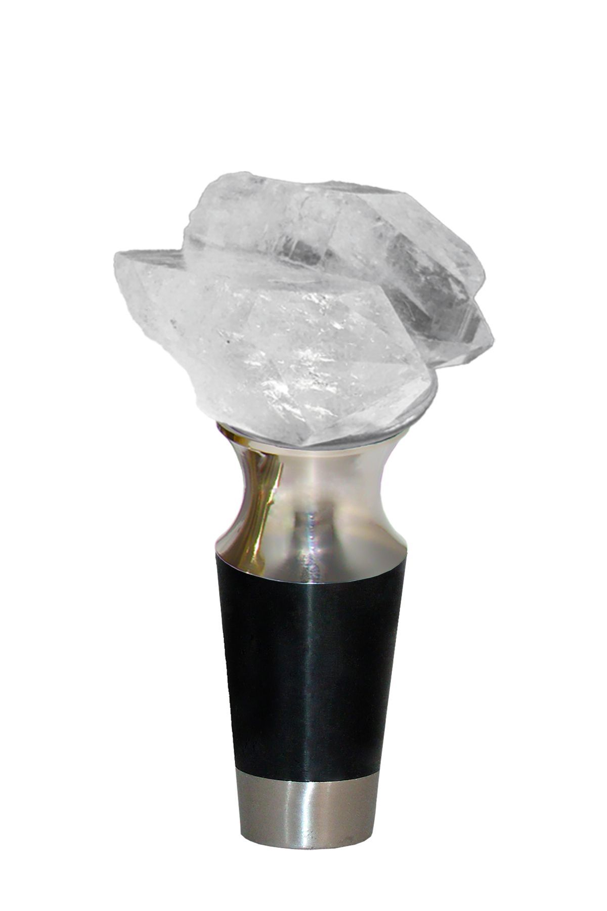 Photo of Gemstone Hardware Wine Stopper with Crystal Quartz Double Points