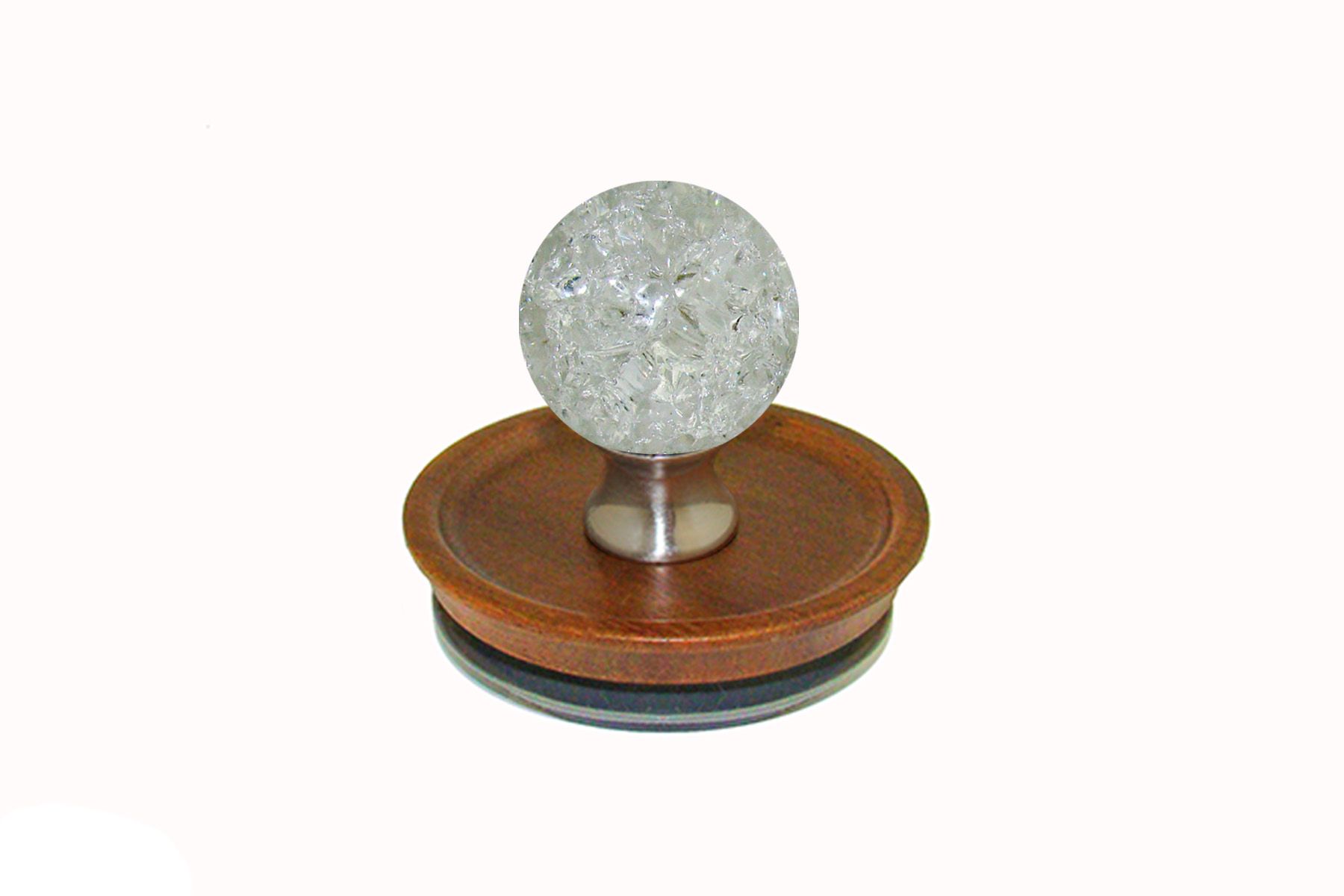 Crystalline Cracked Glass Jar Topper