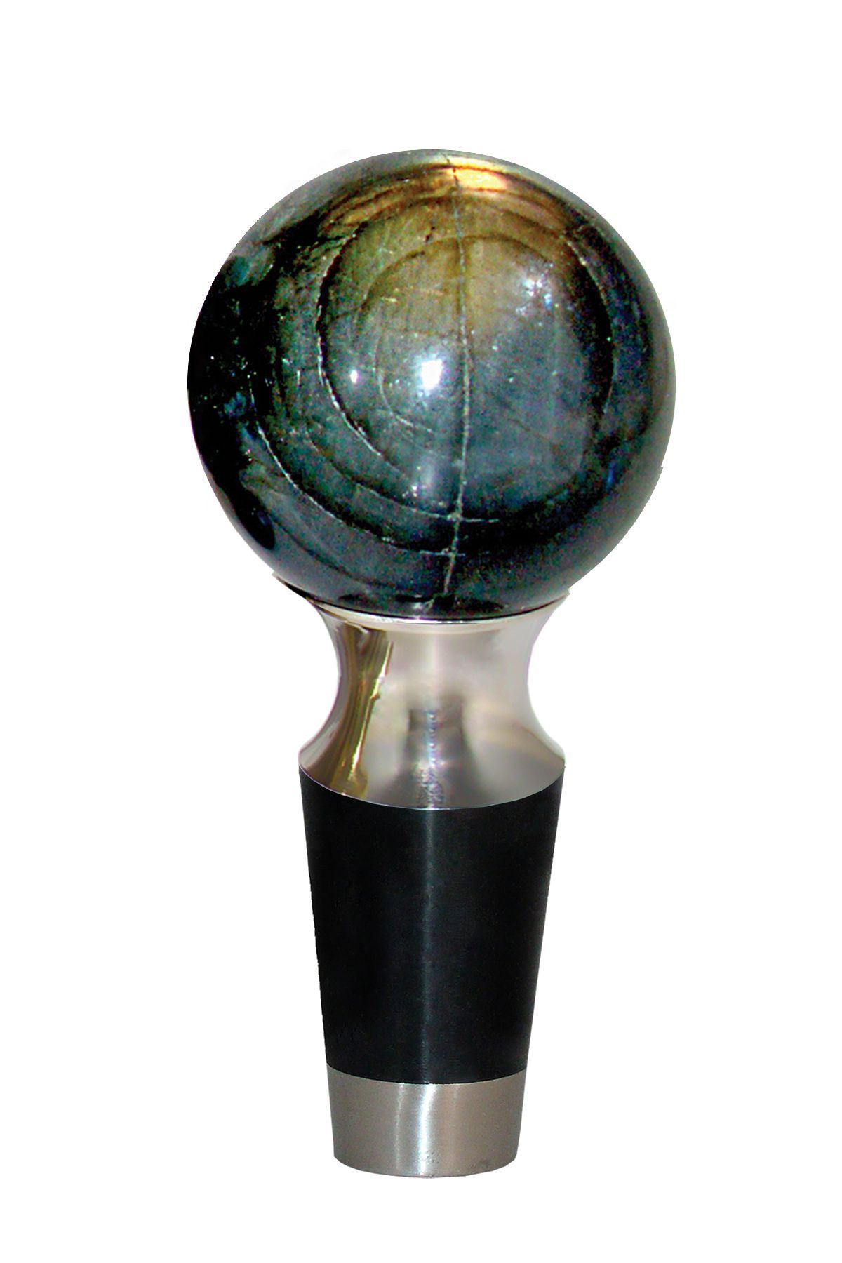 Photo of Gemstone Hardware Wine Stopper with Gold Labradorite Stone