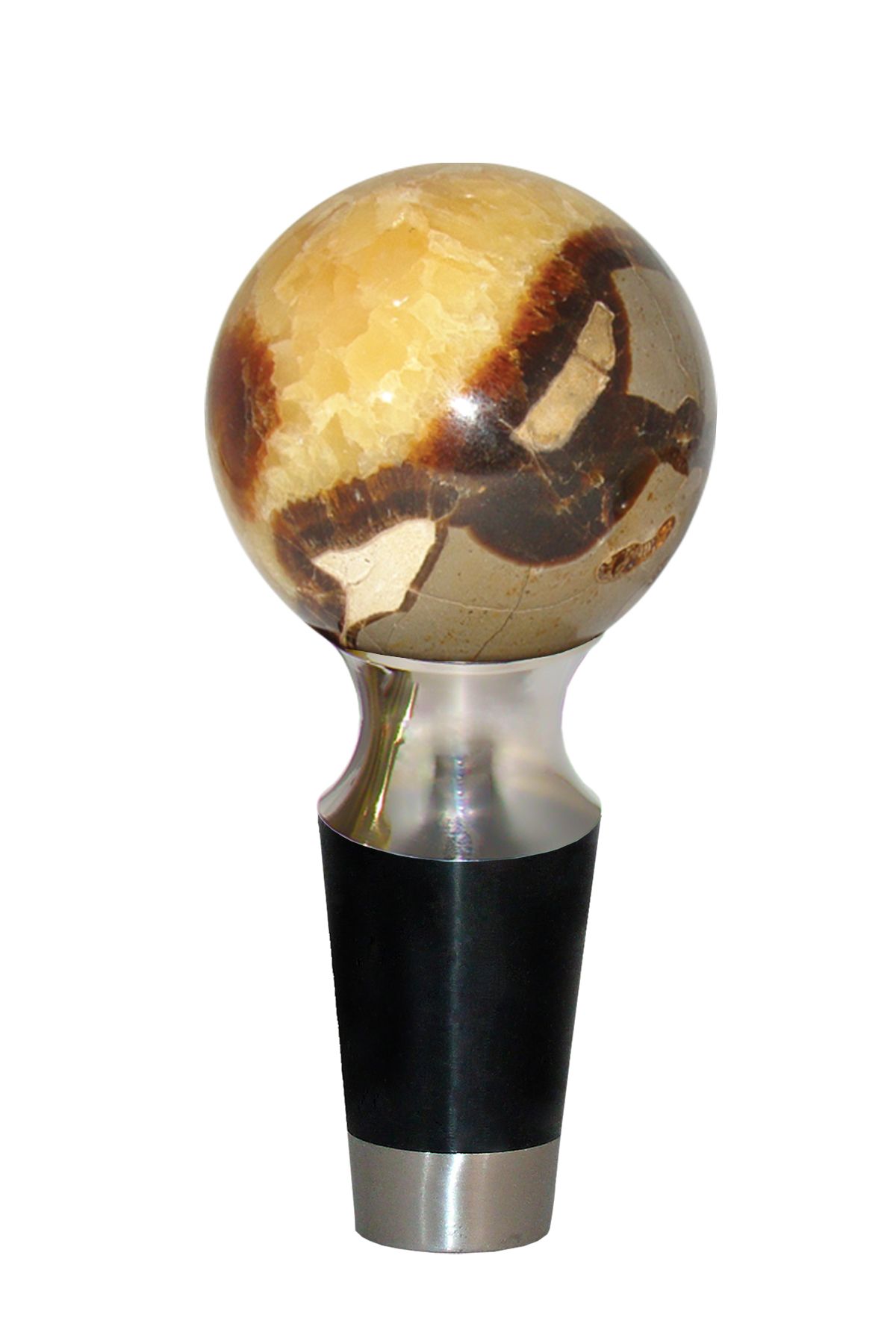 Photo of Gemstone Hardware Wine Stopper with Septarian Stone