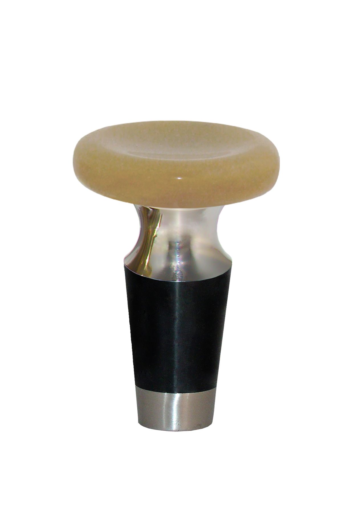 Photo of Gemstone Hardware Wine Stopper with Yellow Aventurine Worry Stone