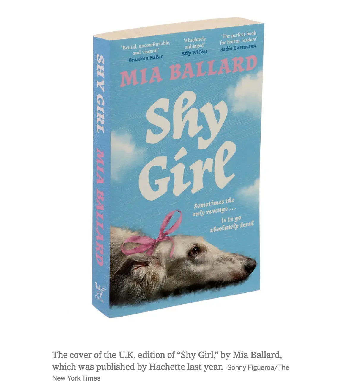 Book cover for the UK release of Shy Girl by Mia Ballard