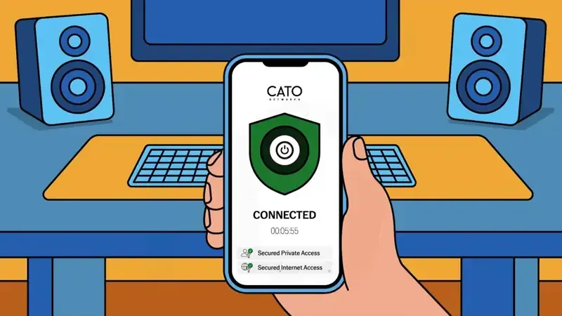 Smartphone connecté à Cato Networks : un accès sécurisé depuis n'importe quel lieu