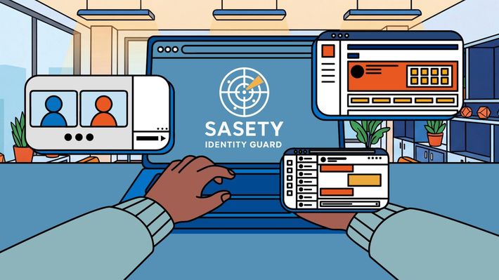 Analyste SASETY pilotant Identity Guard depuis notre centre d'opérations : alertes, tableau de bord et échanges avec l'équipe
