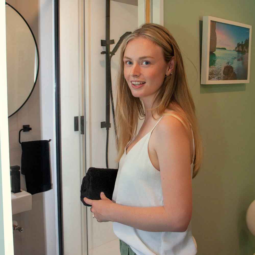 Client enters the  beauty spa at Enhance Health and Wellness Retreat, Makarau, Rodney, Auckland