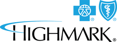 A logo for highmark with a blue cross and shield