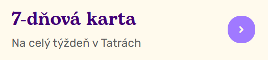 7-dňová karta TatryCard