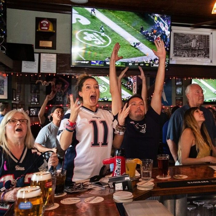 Watching sports in a bar