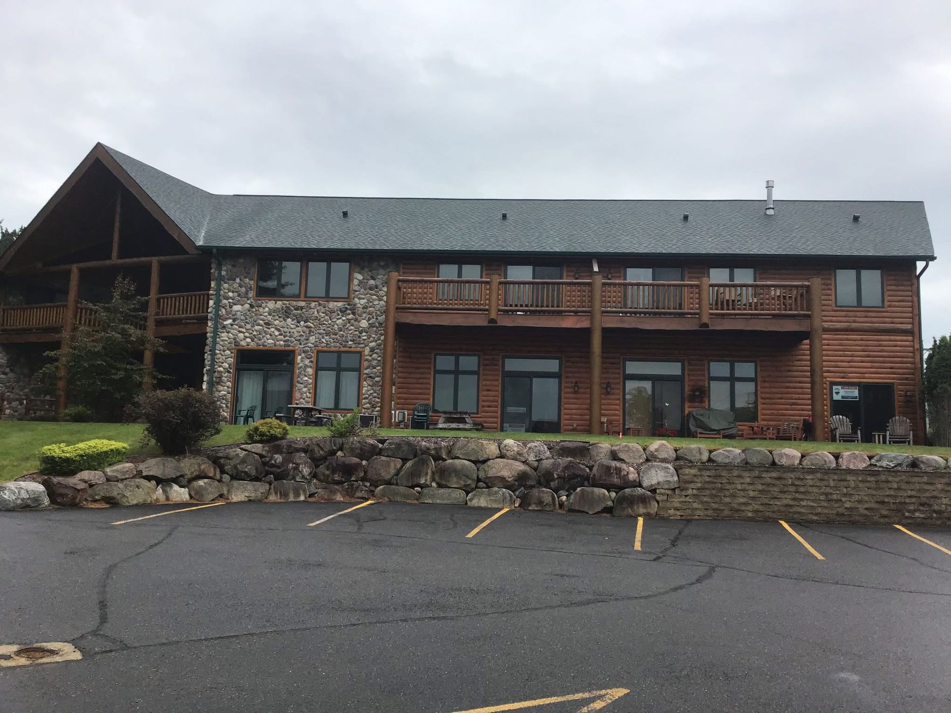 Lakeland Roofing family-owned crew at a completed residential roofing project in Minocqua, WI.